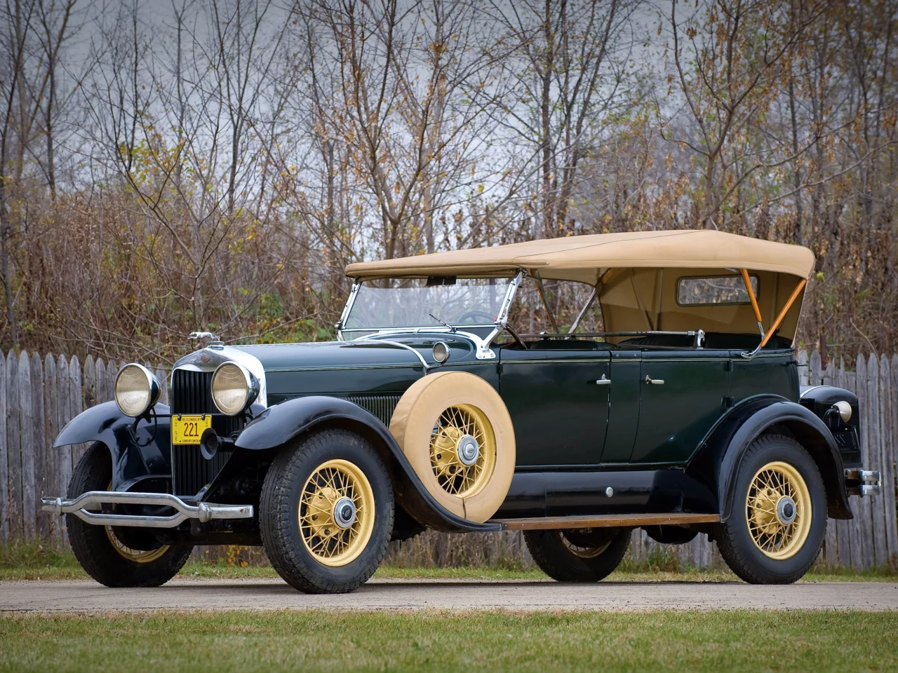 автомобиль, линкольн, car, lincoln, phaeton, vintage, cabrio, front, black, park, path, classic, retro, oldtimer, light, see, nice, wide