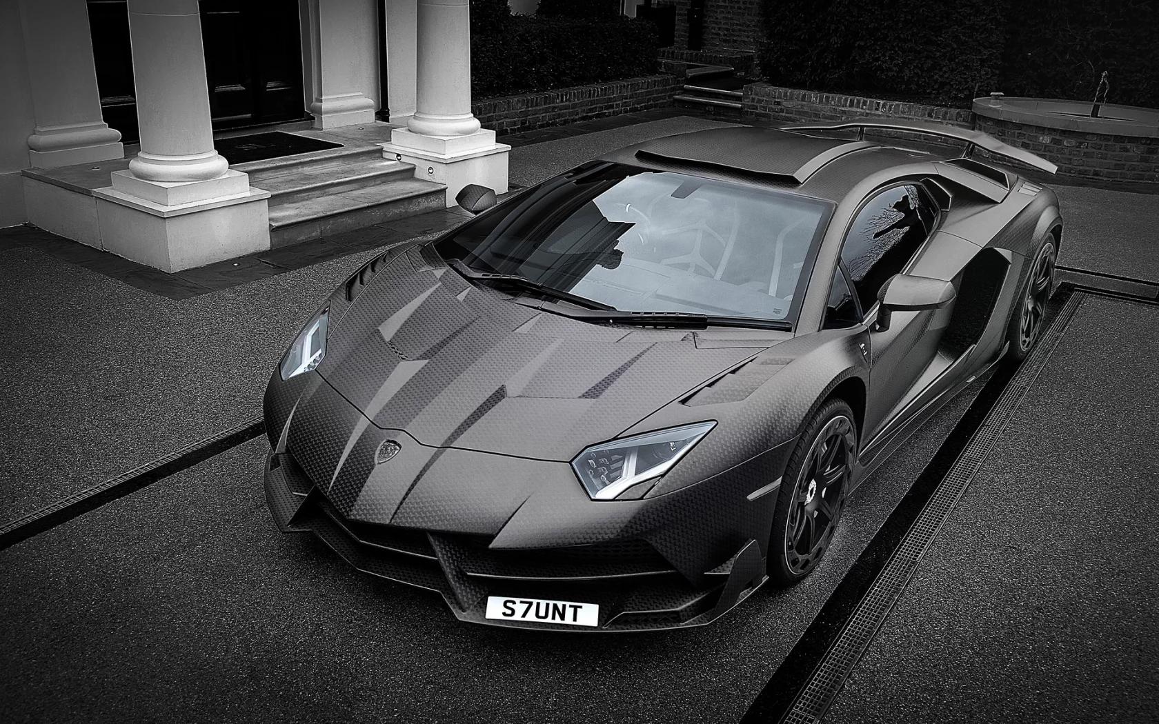 lamborghini, aventador, mansory, серый