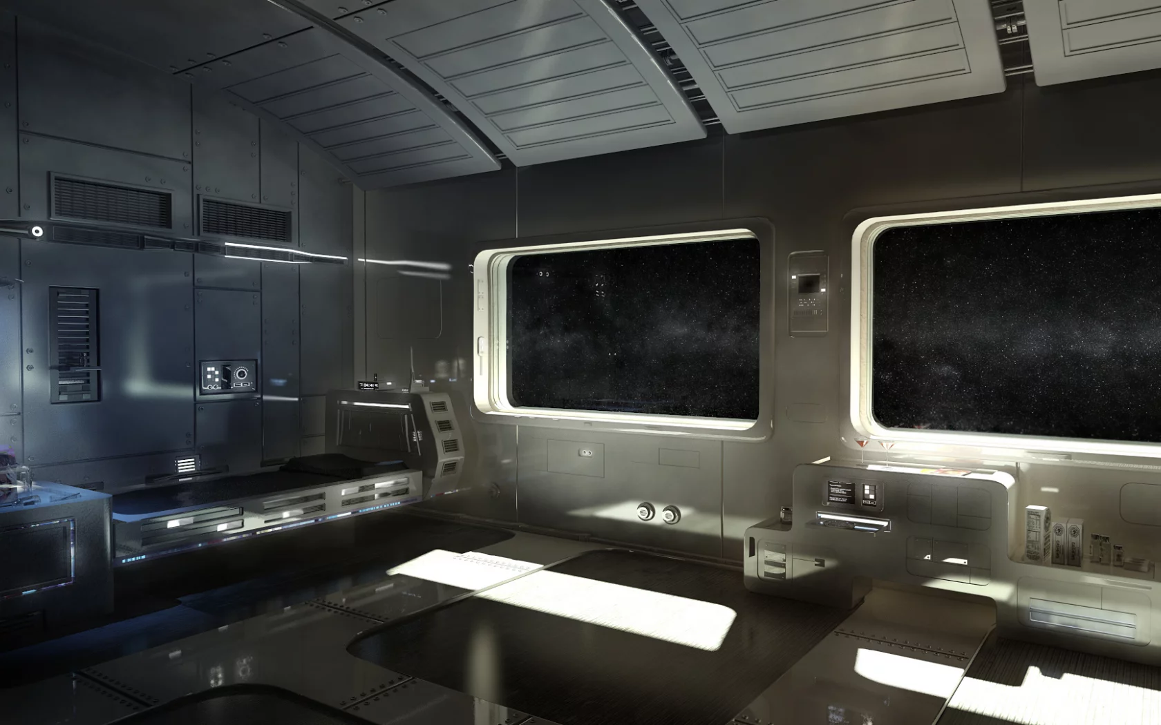 космический корабль, станция космическая, каюта, spaceship, station, cabin, future, futuristic, artwork, spacetation, world, stars, moon, second, aluren, space, suite, nice, sun, up, sky, wide