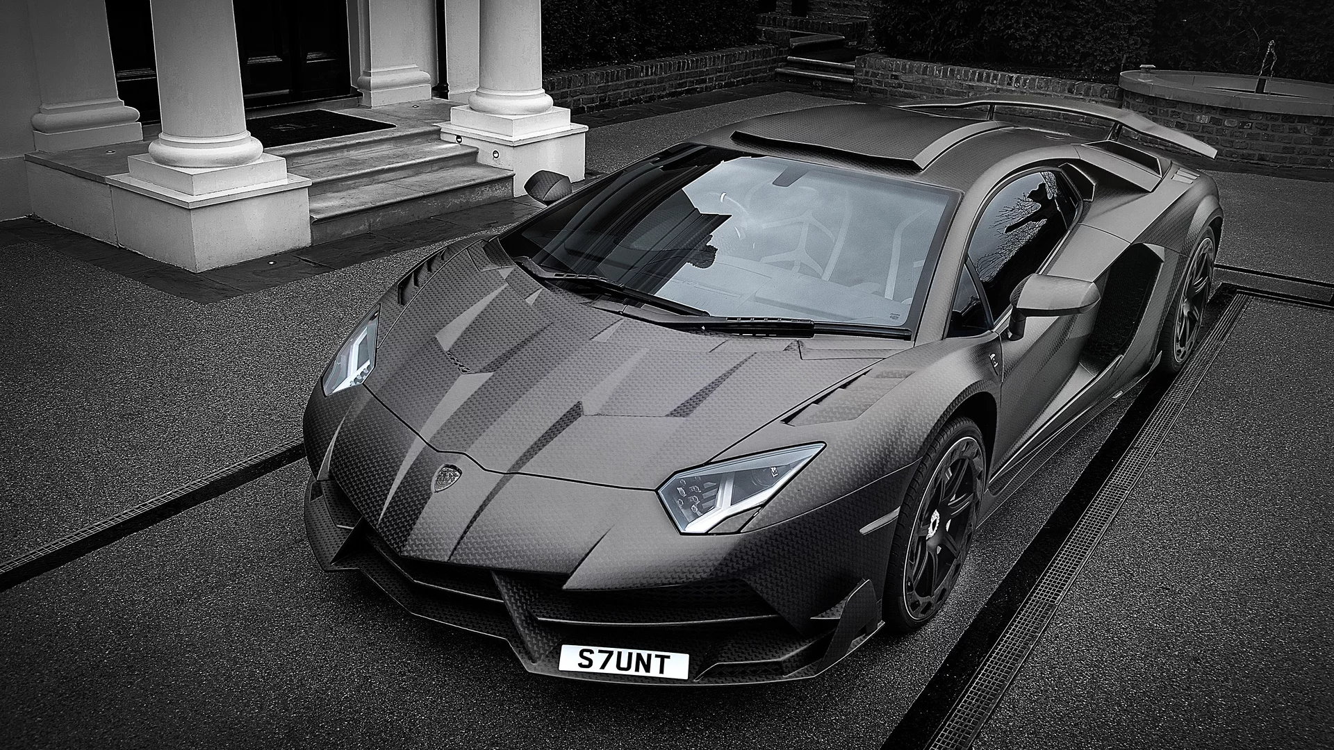 lamborghini, aventador, mansory, серый