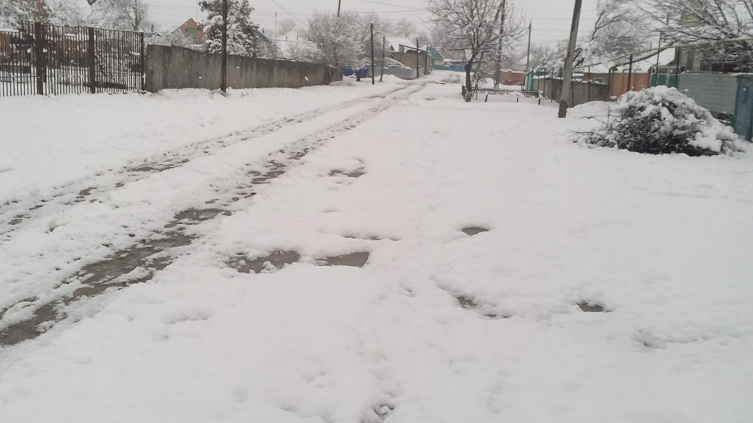 зима, улица, снег