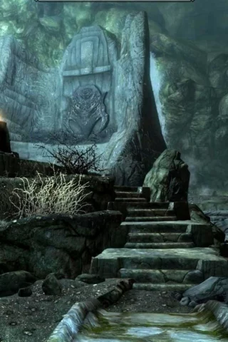 skyrim, стена, крик, подземелье