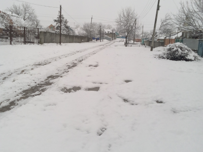 зима, улица, снег