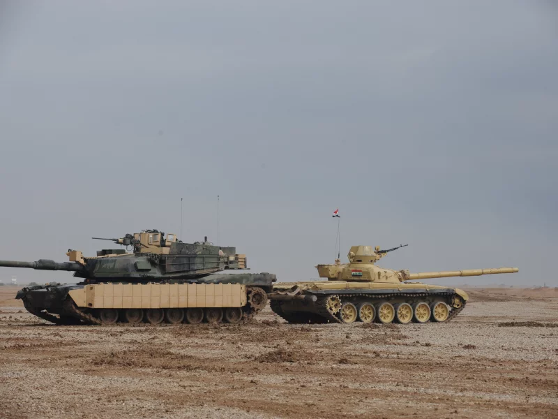 танк, т72, пушка, 125мм, абрамс, 120мм, м1а2, ирак, 2017, iraq, army, main, battle, tank, t72, gun, 125mm, m1a2, gun, 120mm, mod, side, armed, combat, vehicle, armor, armored, military, weapon, weapons, see, autumn, desert, see, wide