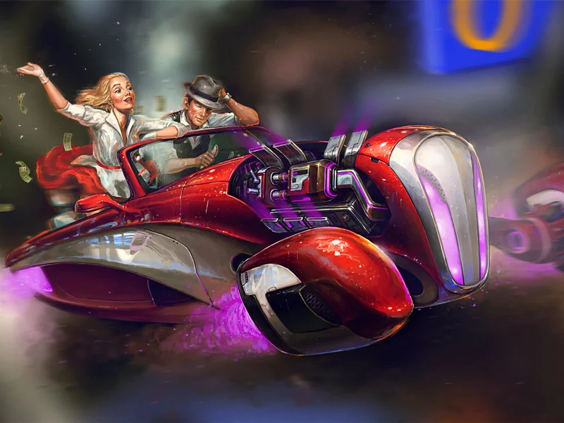 летающий, автомобиль, джэкпот, аэромобиль, jackpot, girl, female, male, aerocar, aircar, car, up, sky, dark, nice, wide