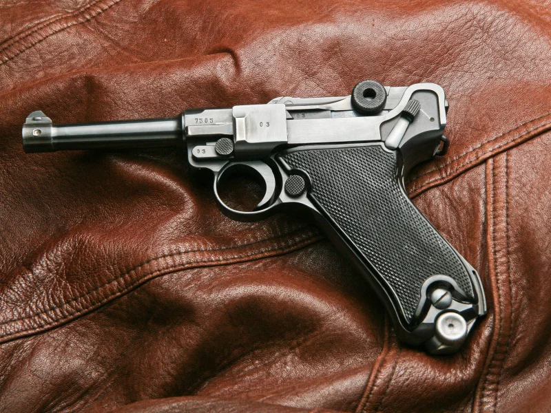истолет, парабеллум, люгер, p08, parabellum, luger, black, leather, hammerless, pistol, weapon, gun, pistols, weapons, see, sun, nice, wide
