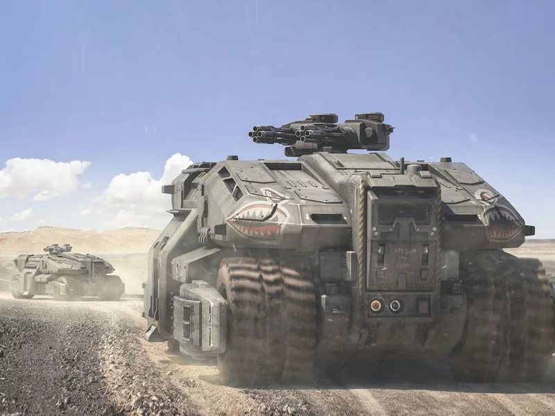 колёсная, боевая, машина, будущее, арт, wheeled, combat, vehicle, future, heavy duty, art, artwork, action, adventure, planet, mars, armada, space, see, star, sky, day, sun, desert, roen911, wide