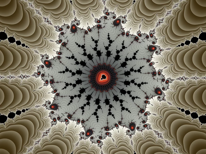 фрактал, ярко, узор, цвет