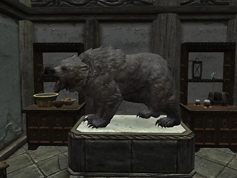 фигура, медведь, skyrim