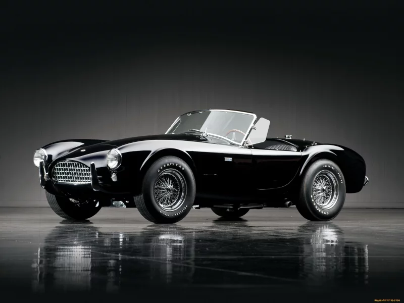 автомобиль, шелби, кобра, shelby, 289, cobra, 1963, front, black, garage, musclecar, power, car, sun, room, see, indusrial, dark, nice, wide