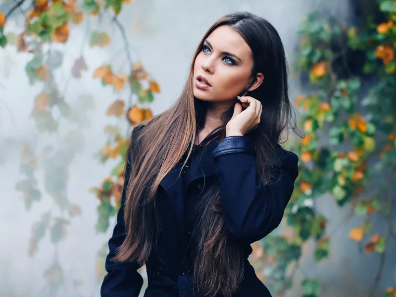 девушка, белье, красотка, портрет, крупно, лицо, взгляд