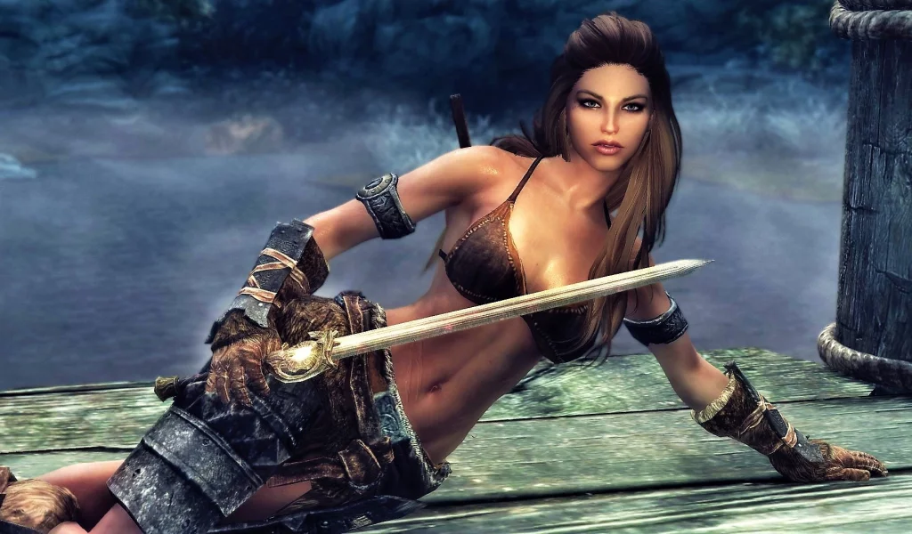 игры, девушки, skyrim