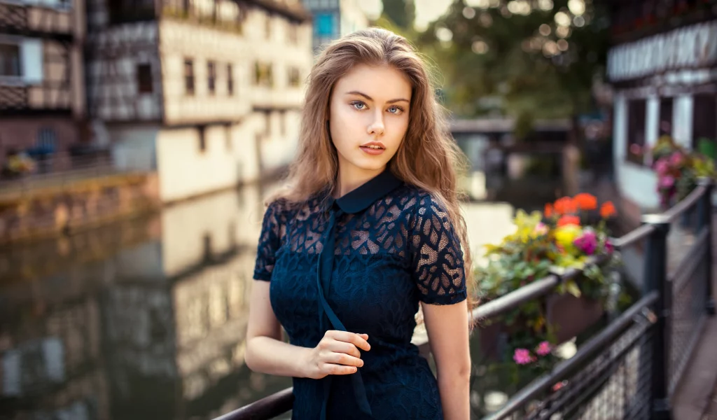 девушка, белье, красотка, портрет, крупно, лицо, взгляд