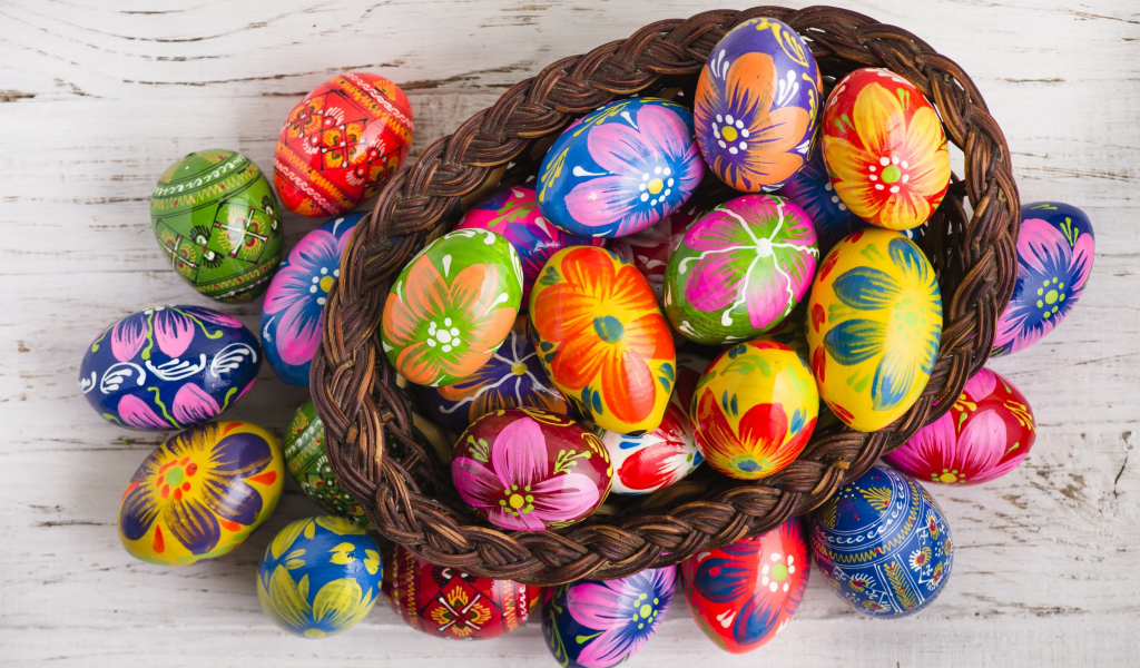 весна, корзина, decoration, colorful, wood, aster, асха, busket, яйца крашеные, appy, spring, eggs