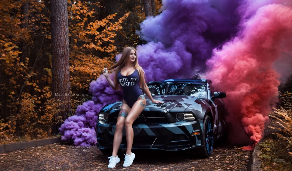 авто, девочки