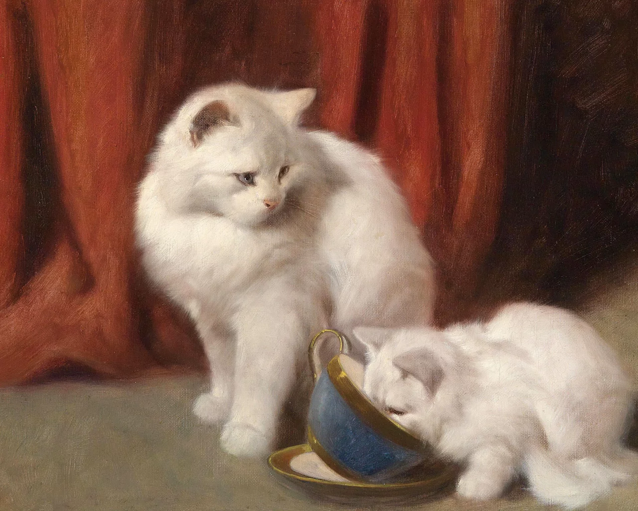 кошка, картина