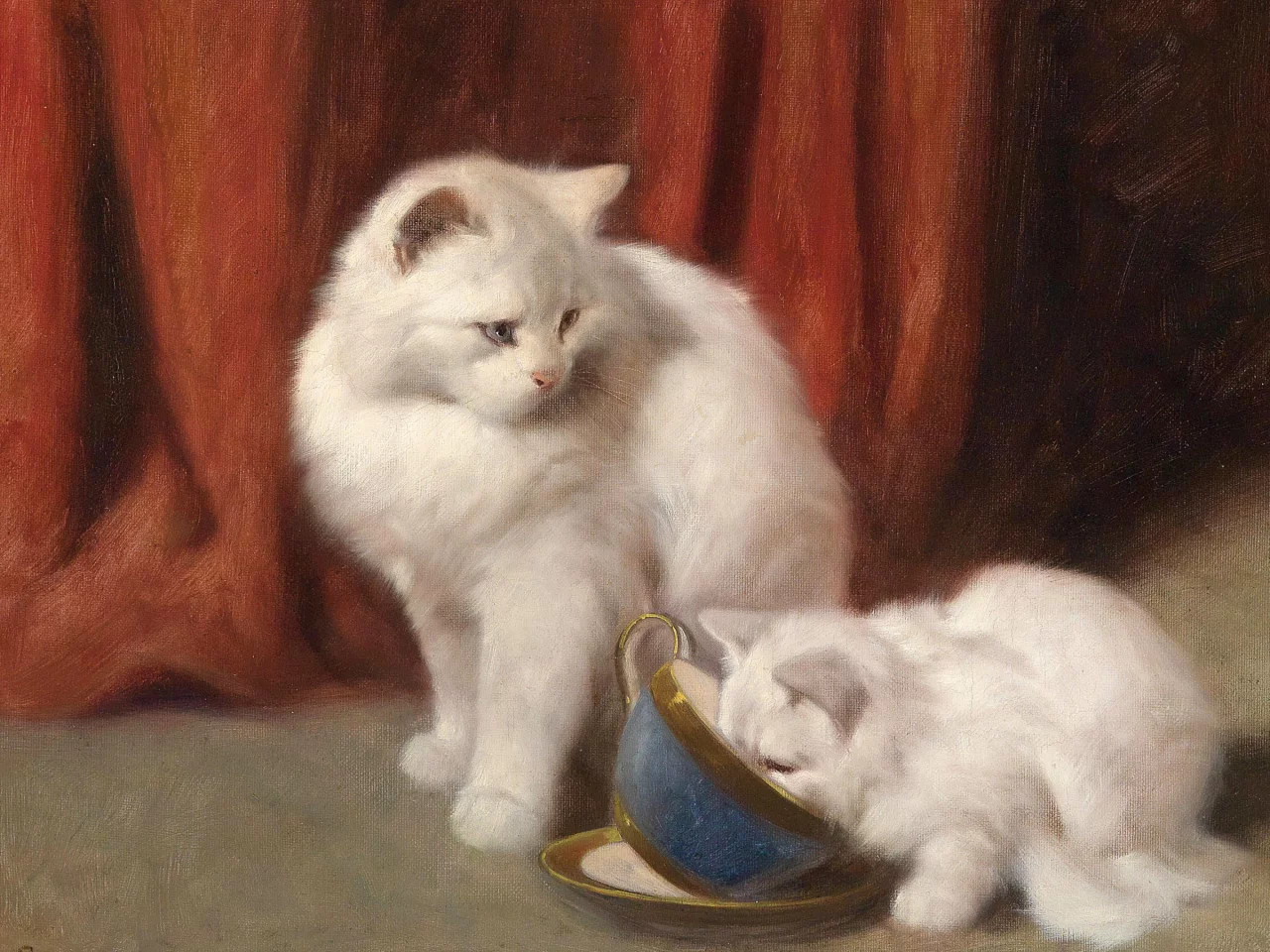 кошка, картина