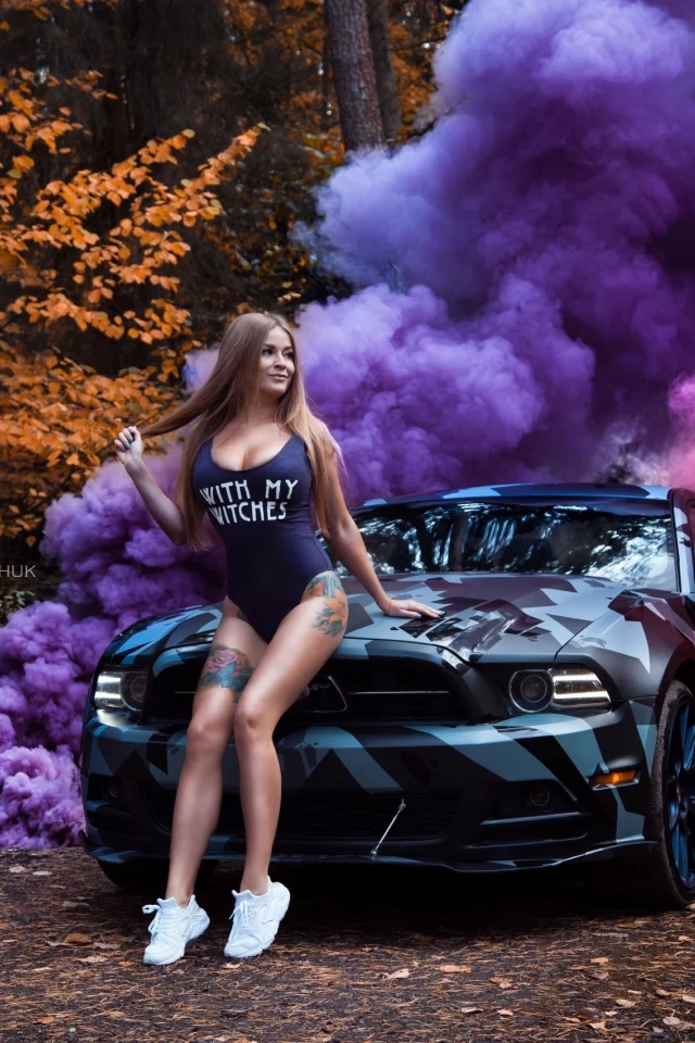 авто, девочки