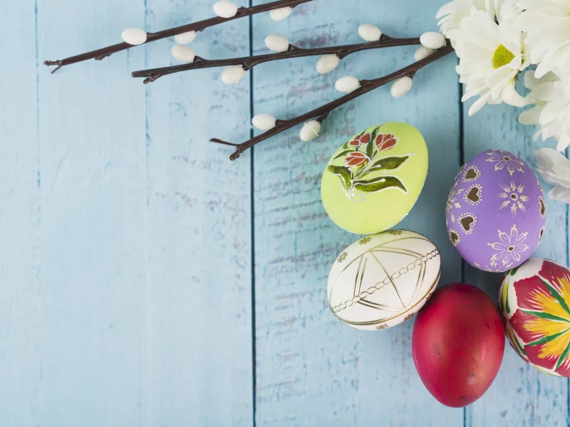 весна, decoration, верба, ромашки, aster, асха, tender, flowers, яйца крашеные, appy, spring, eggs, цветы
