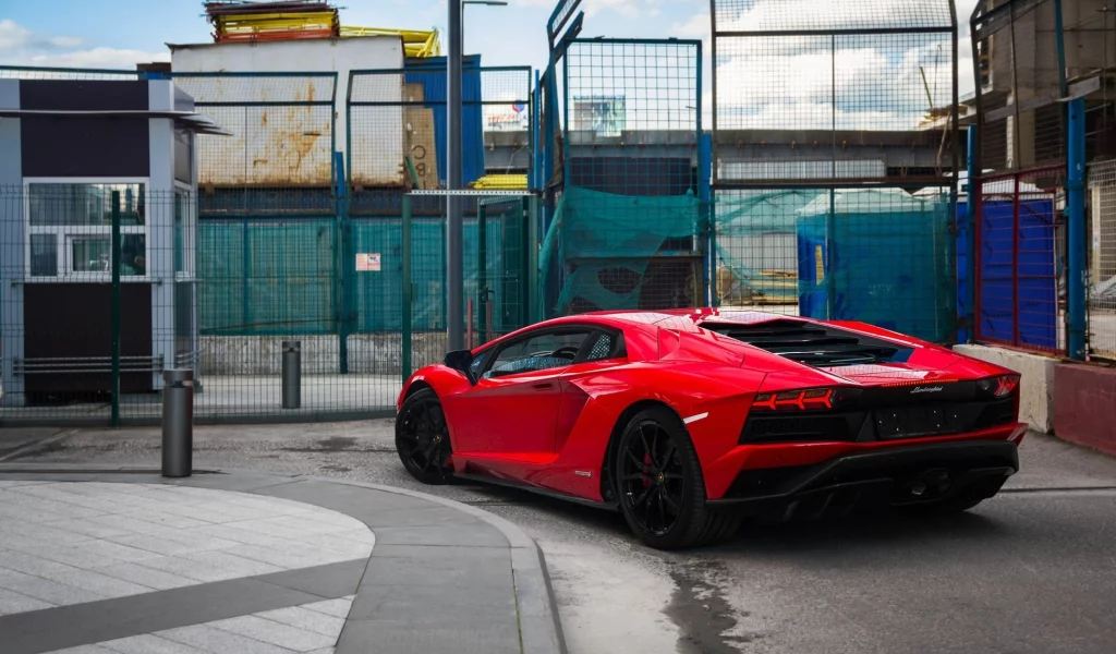 lamborghini, споркар, красный, диски