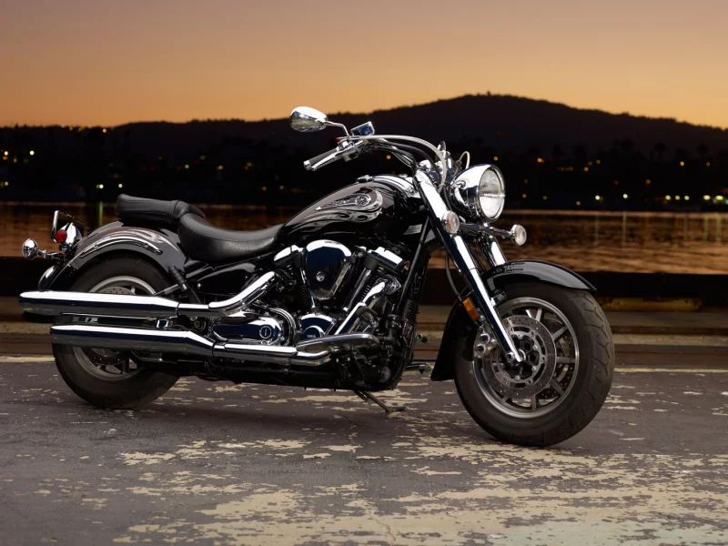 мотоцикл, ямаха, улица, набеоежная, yamaha, v4, road, star, sg, custom, black, motorbike, bike, wing, storm, highball, dark, see, sun, darkness, black, street, beach, see, nice, wide