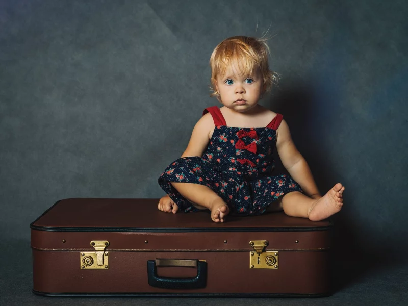 дети, девочка, волосы, лицо, ребенок, чемодан, малышка, children, girl, hair, face, child, suitcase, baby