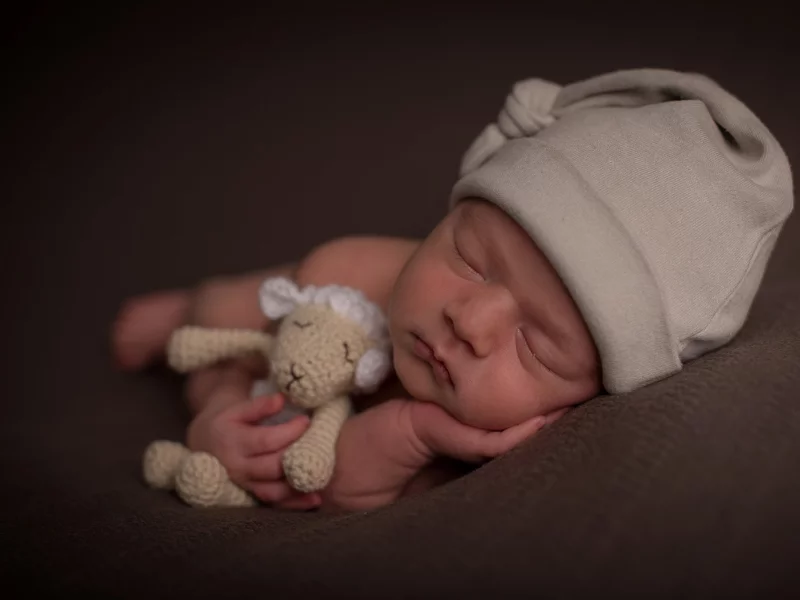 сон, игрушка, ребенок, малыш, младенец, шапочка, овечка, sleep, toy, child, baby, cap, sheep