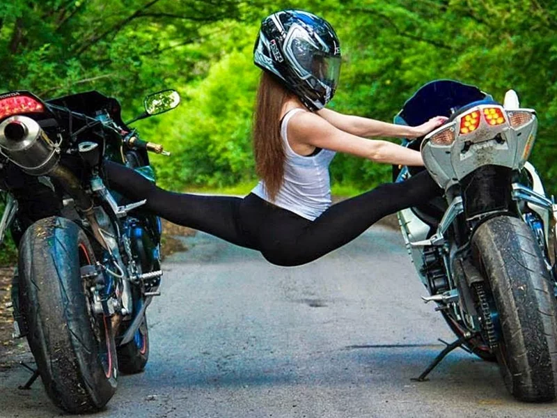 креативчик, дева, мото, шпагат
