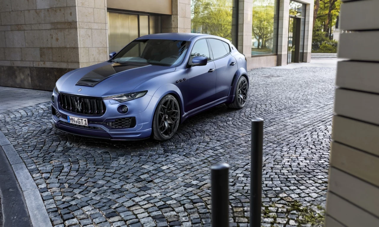maserati, синяя, тюнинг