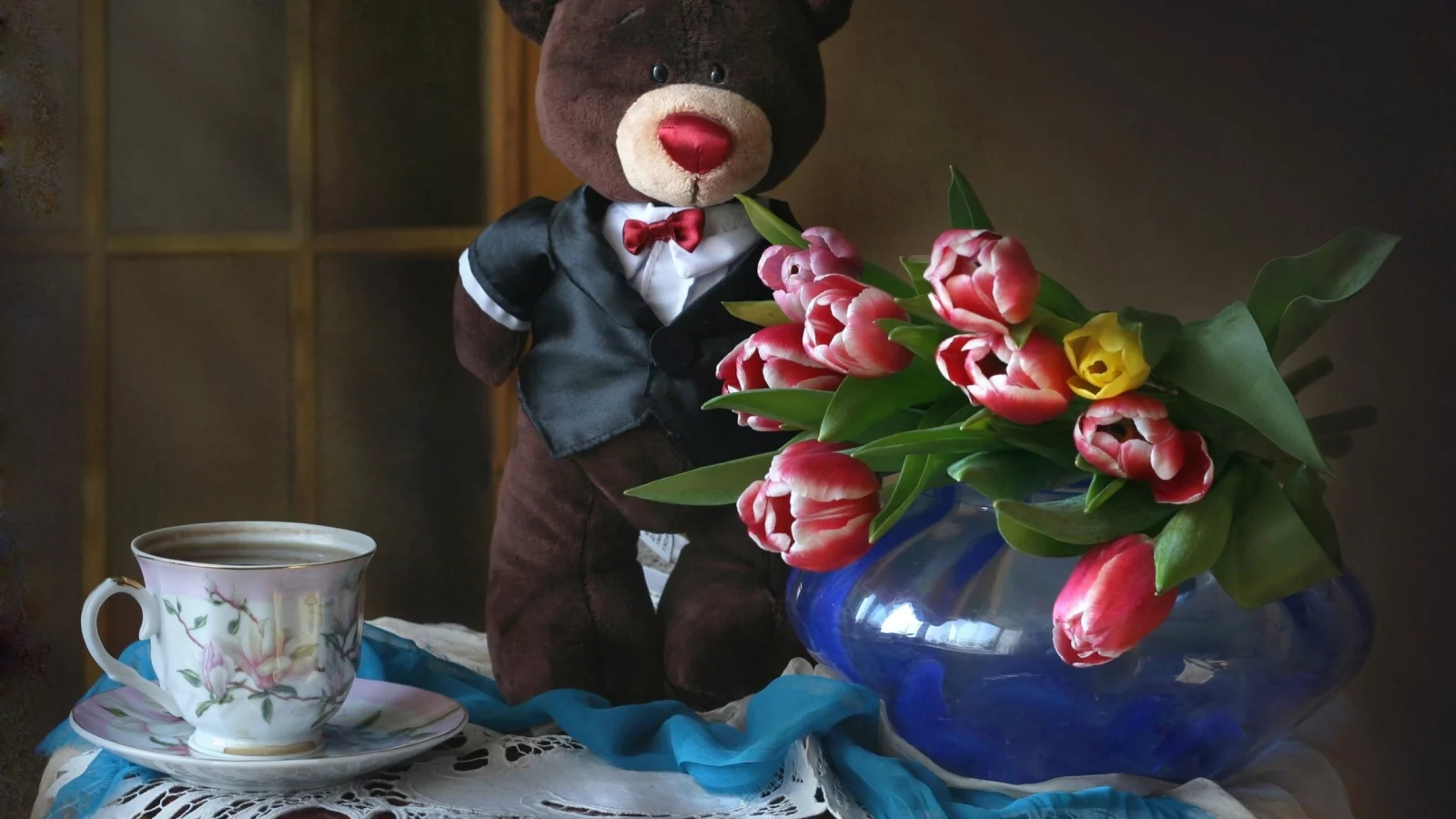 фон, цветы