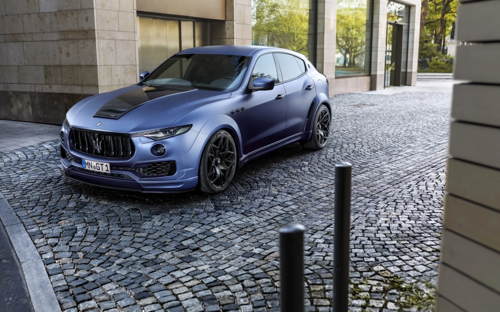 maserati, синяя, тюнинг