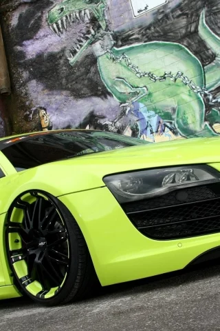 ауди r8, тюнинг, стена графити