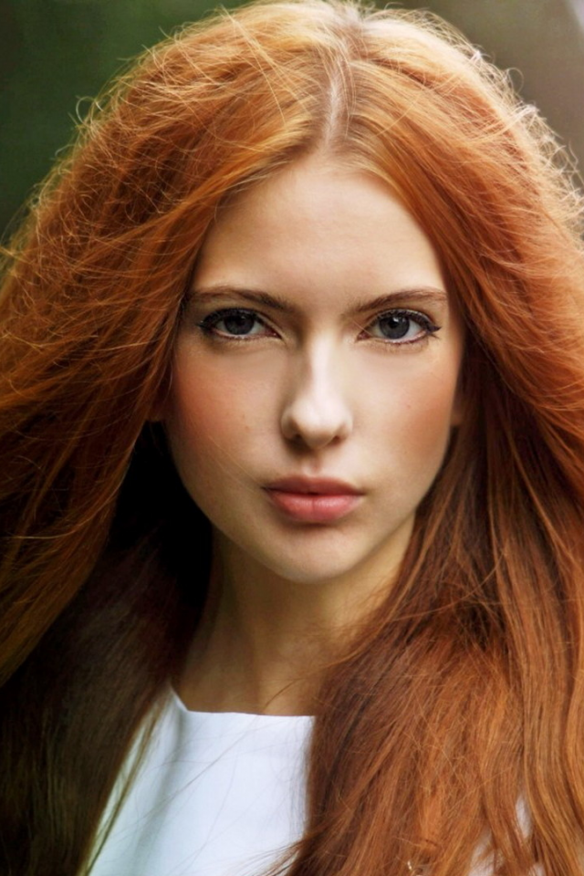 девушка, макияж, рыжие волосы, рыжая девушка, длинные волосы, красивая рыжая