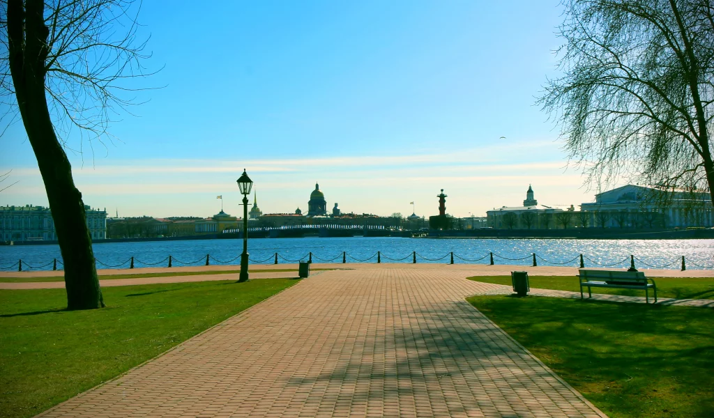 петербург, нева, панорама, лето