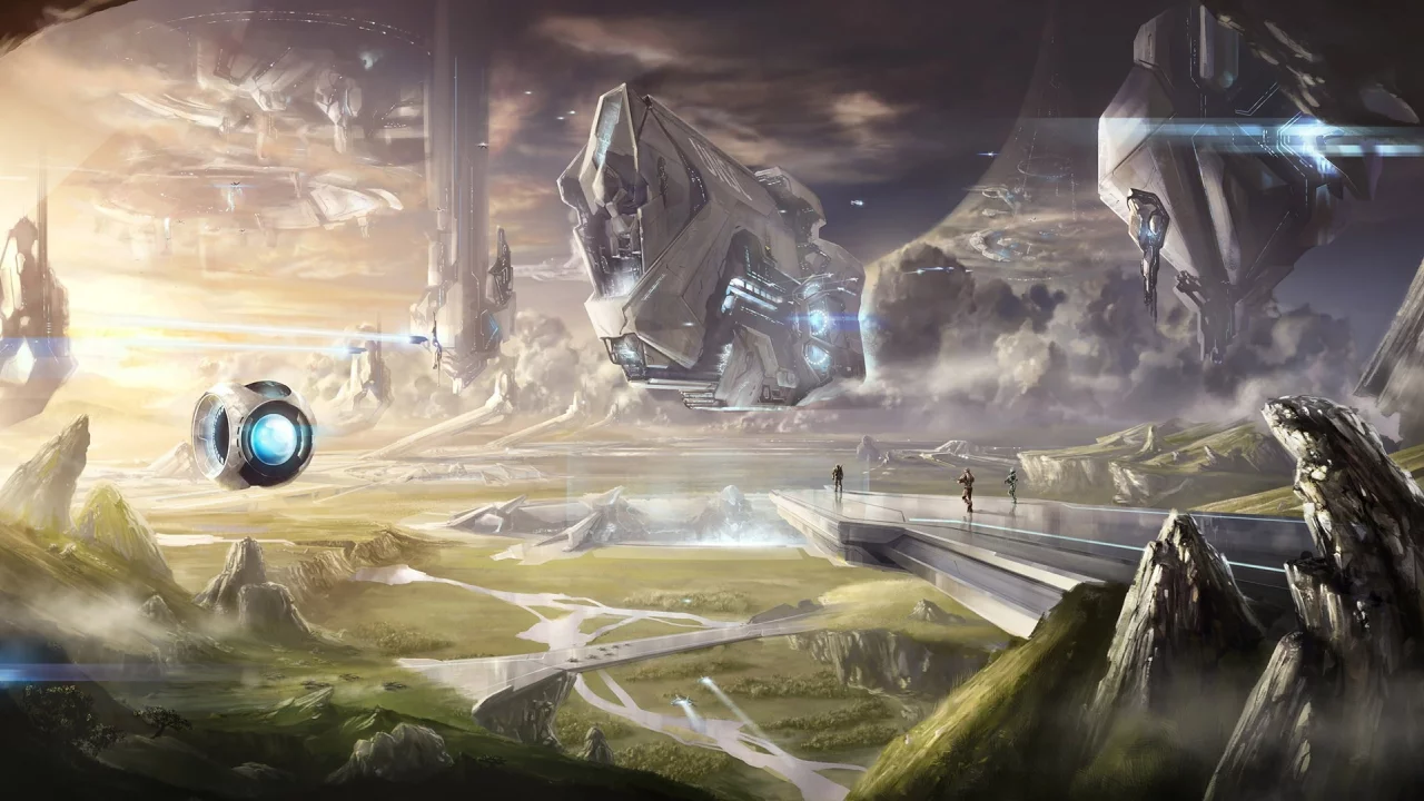 чужая планета, planet, alien, home, second, spaceships, android, robot, aluren, spaceship, futuristic, nice, sun, sky, stars, solar, nice, wide