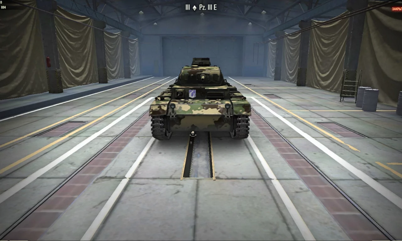 world of tanks, pz 3 e, ангар, германия, танк
