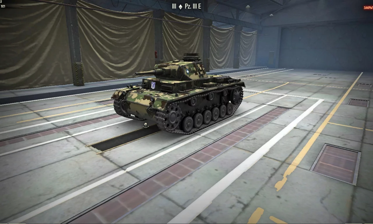 world of tanks, pz 3 e, ангар, германия, танк