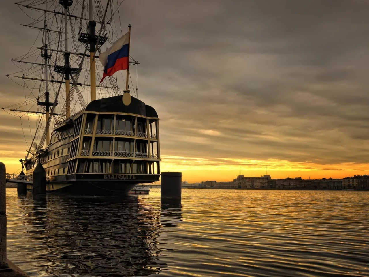 петербург, нева, парусник