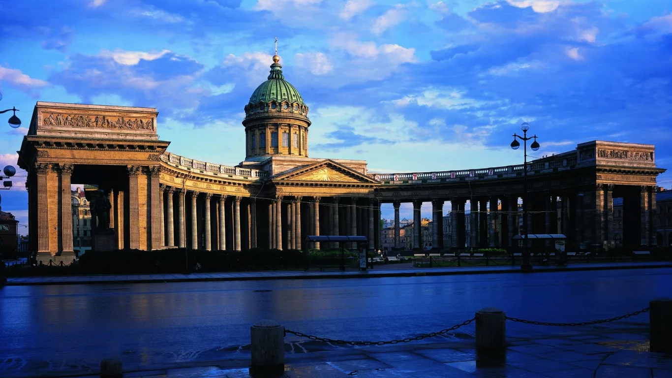 петербург, питер ночью, казанский собор