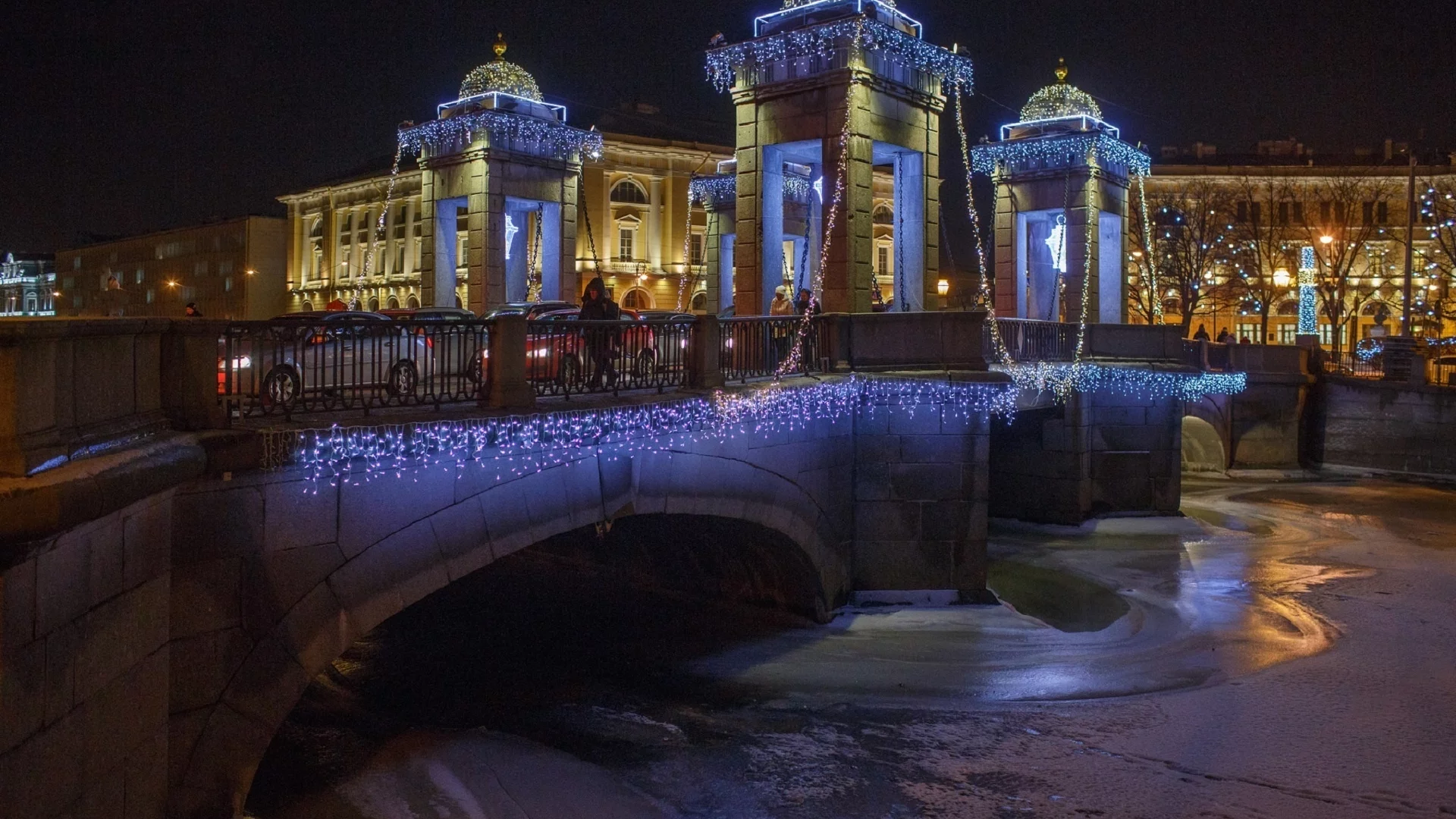 петербург, питер ночью, мост ломоносова