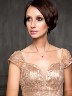анастасия цветаева, девушка, актриса, грудь, брюнетка, белое платье, макияж, красивые глаза