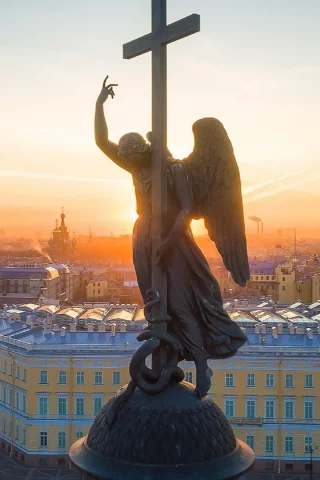 петербург, дворцовая площадь, александровская колонна