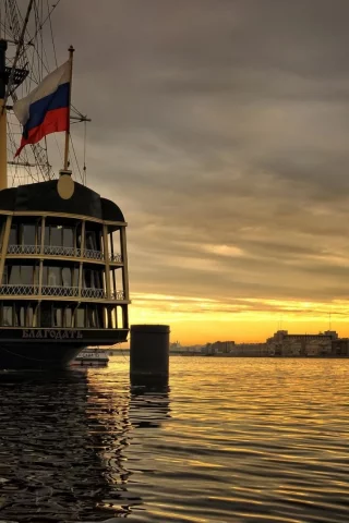 петербург, нева, парусник