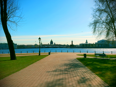 петербург, нева, панорама, лето