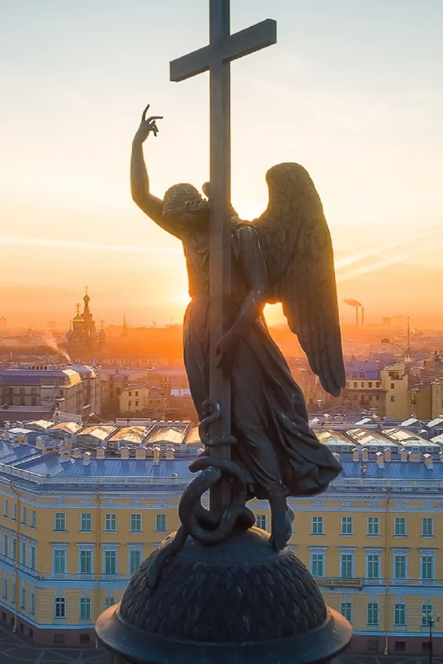 петербург, дворцовая площадь, александровская колонна