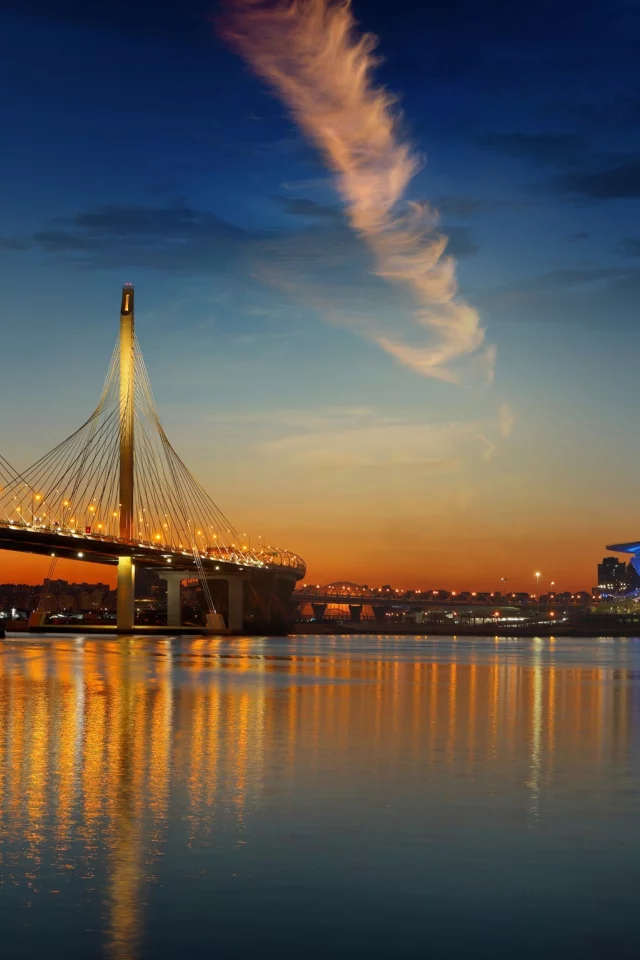 петербург, стадион, зенит арена, питер ночью
