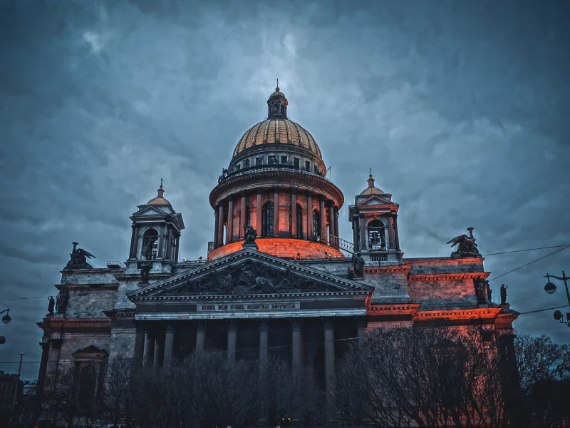 петербург, питер ночью, исаакий