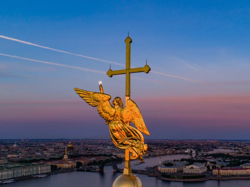 петербург, питер ночью, ангел