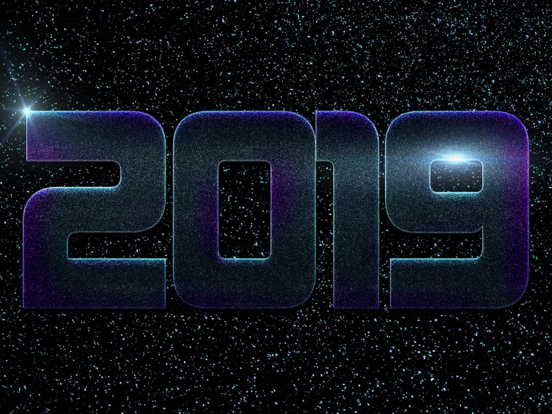 2019, новый год, звездное небо
