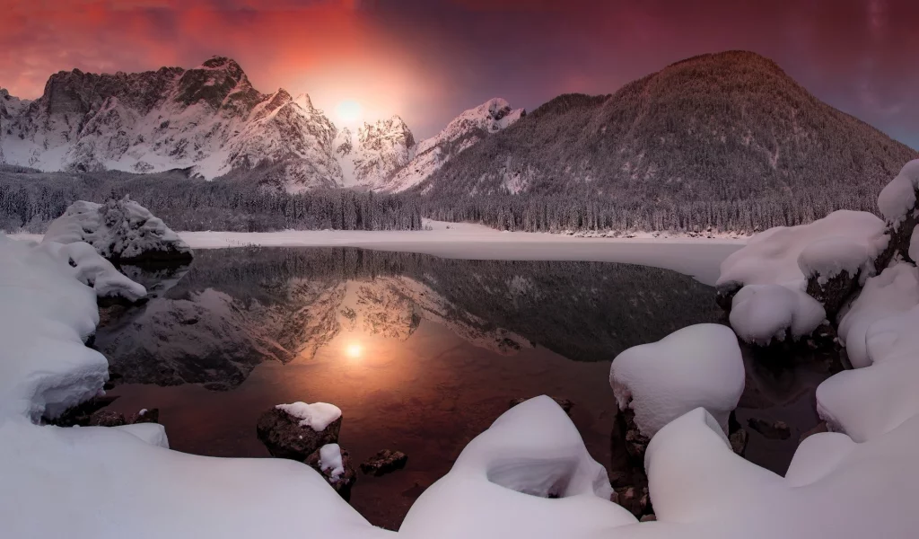 пейзаж, закат